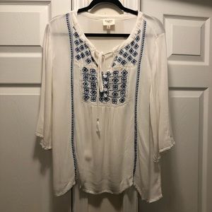 Hayden Boho Bell Sleeve Blouse